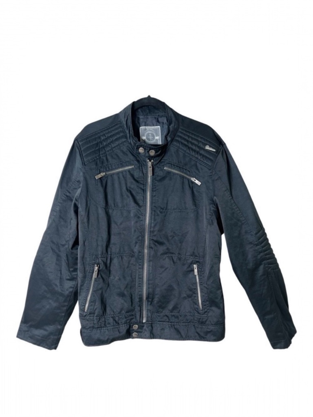 Chevignon Women’s‎ Vintage Black Full Zip Biker Motorcycle Jacket Extra Large